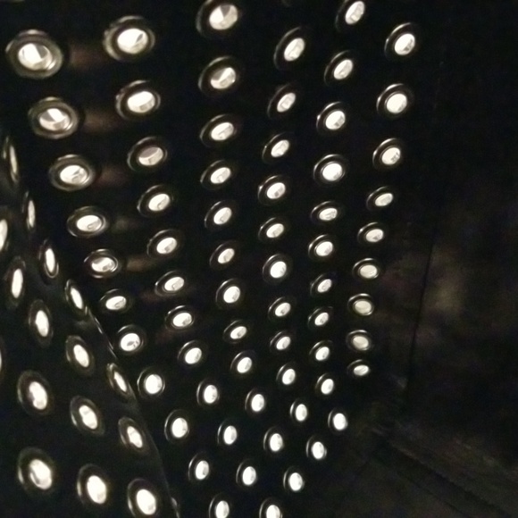 Women's Lauren Ralph Lauren Satchel Handbag; White with Grommets  21x13 - Picture 8 of 12